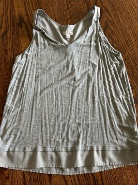 Merona Light Gray Double-Layer Tank Top